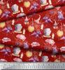 Soimoi Japan Crepe sateng stoff flaggermus, heks lue & trylledrikk Halloween dekor stoff trykt meter 42 tommer