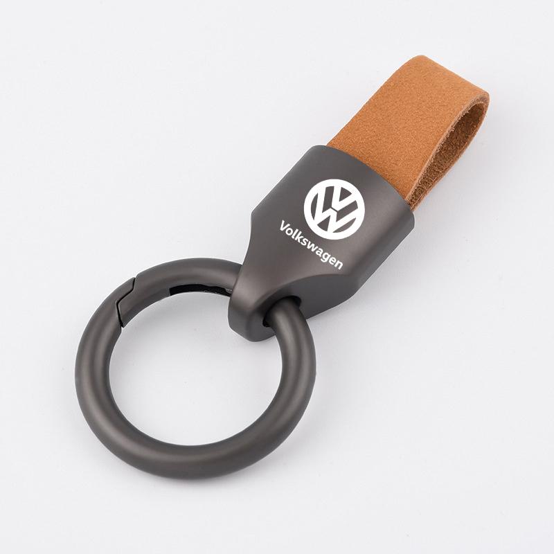 

For VW Metal/Leather Car Styling Auto Emblem Keychain For VW Volkswagen Golf Polo Passat Touran Jetta Key Chain Rings Auto Acc оранжевый