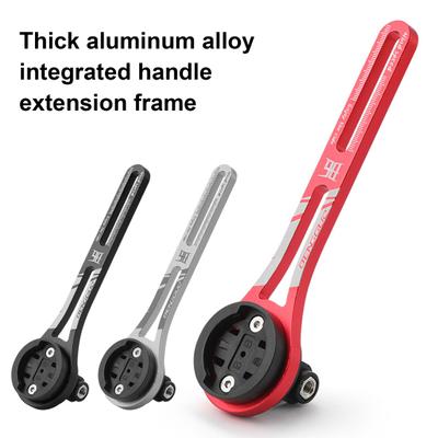 Out Front Bike Mount Aluminum Alloy Bracket with Replaceable Bike Computer Base Adjustable