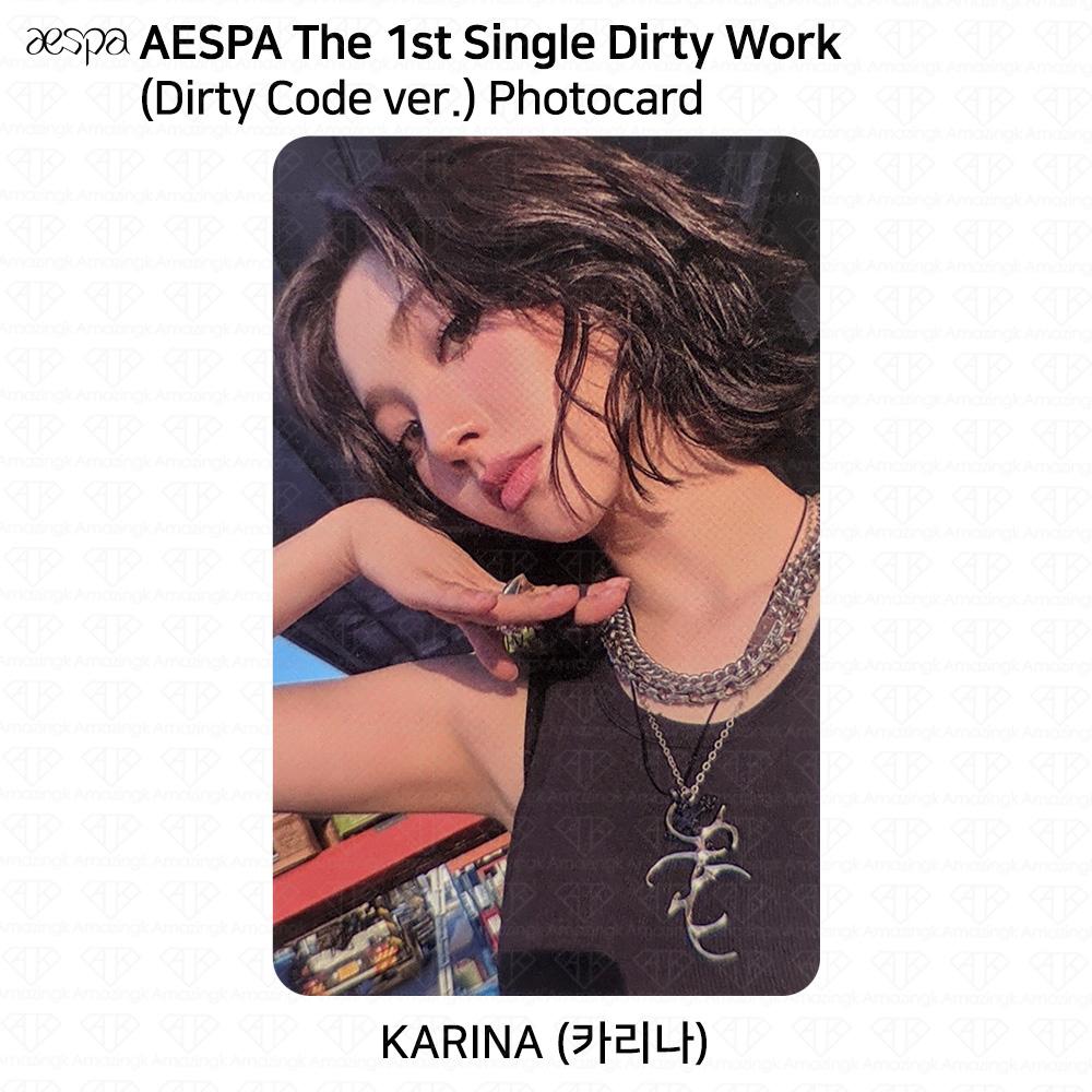aespa 1. kislemezalbum Dirty Work Dirty Worker / Code / Case ver. Hivatalos fotókártya