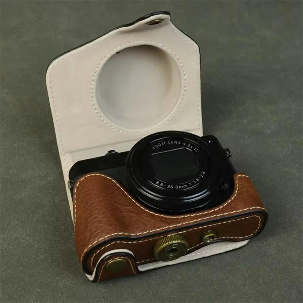 For Canon PowerShot G7 X Mark III/Mark II Camera Case Buffalo Texture Leather Protective Cover Without Battery Opening
