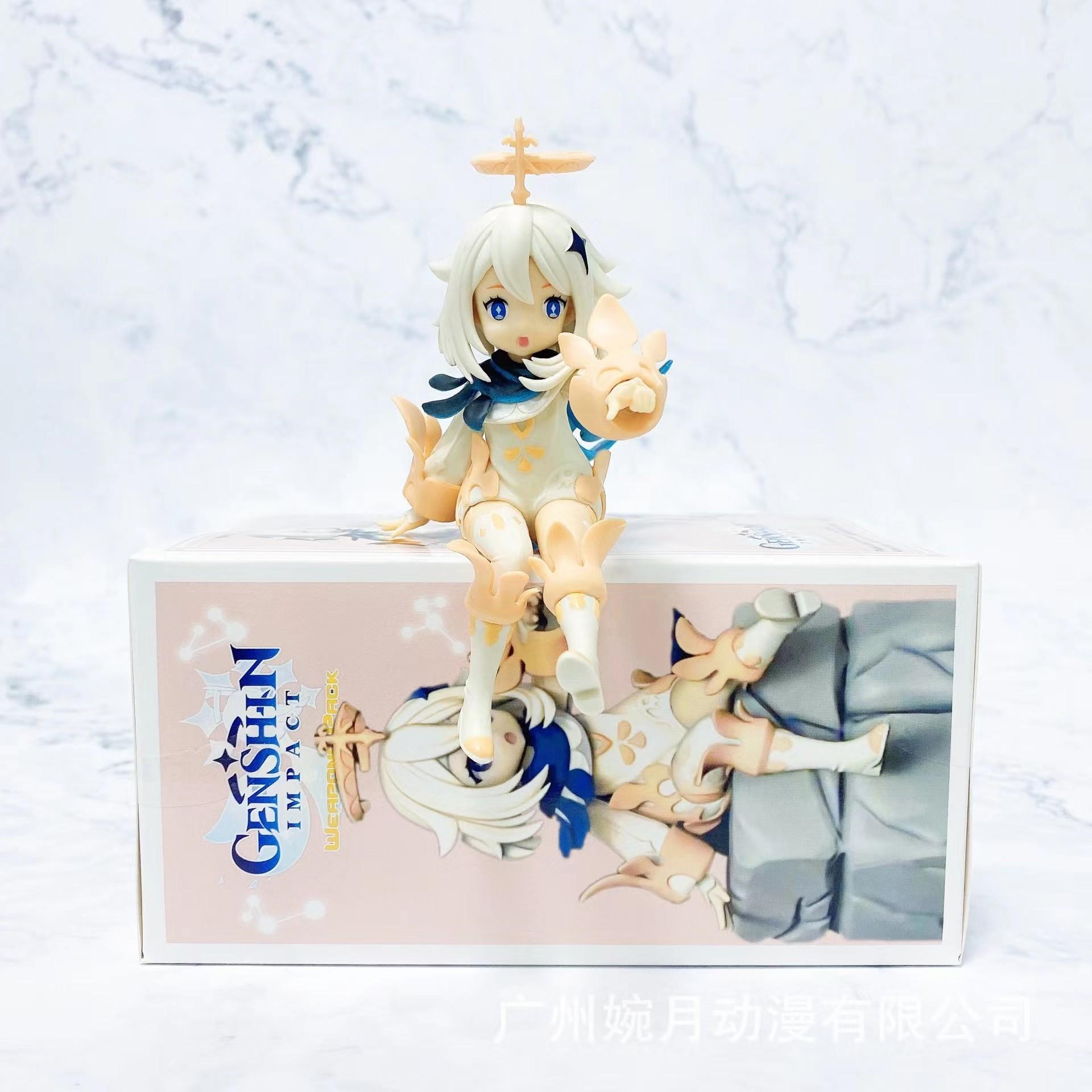 Interesting Toys Unisex 12Cm Genshin Impact Paimon Genshin Impact Klee Anime Action Figure Instant Noodle Pressure Pvc Toy Collector Model Gift