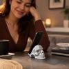 Halloween Skeleton Phone Stand for Desk - Creative Resin Figurine Holiday Decoration for Home