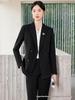 Women's Double-Breasted Suit Set: Simple & Polished Long Sleeve Blazer for Autumn/Winter 2025 Professional Commute Workwear.