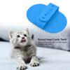 Round Silicone Pet Bathing Hair Grooming Clning   Brush Dogs Cats Comb Supplies Blue