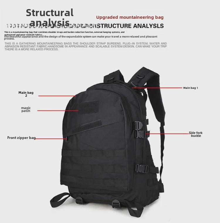 3D Outdoor Waterproof Camouflage Tactical Backpack - Large Capacity Sports Bag for Men and Women