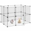 20 Piece Pet Cage with Door Black 35 X 35 Cm Steel