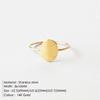 EMANCO Delicate Oval Ring Dainty Gold Plated Blank Minimalist Feminist Ring For Women Personality Can Be Wholesale