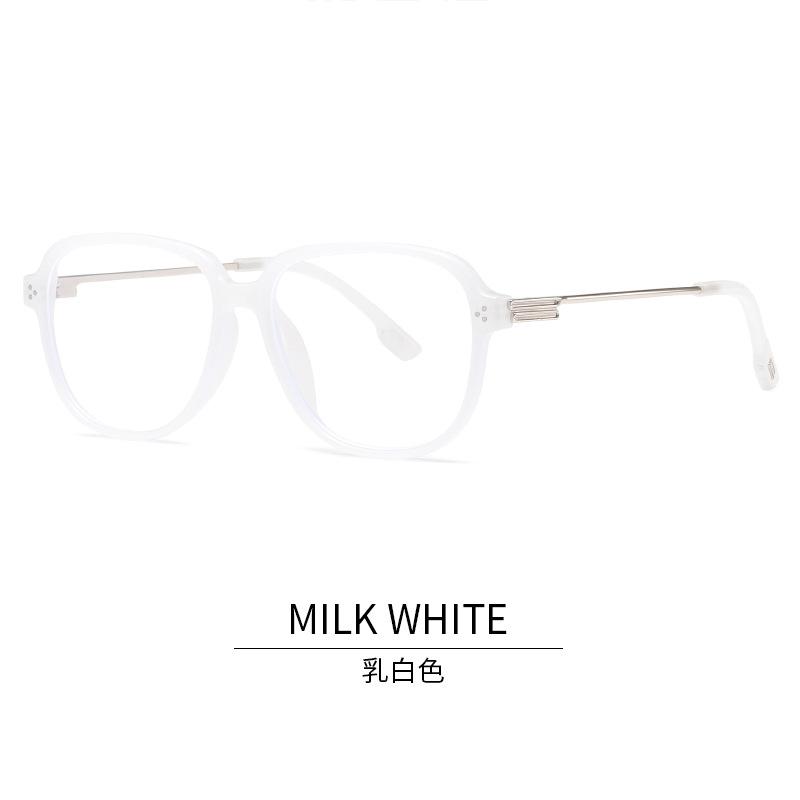 Fashion Style Glasses Frame High Quality Korean Style Men'S Glasses Rivets Decoration Blue Light Blocking Women Glass