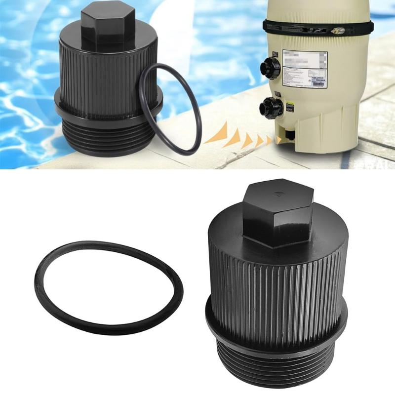 Leak Proof Pool Filter Drain Caps Replacement Accessories Drain Plug Assembly with O Rings for Spa Maintenance