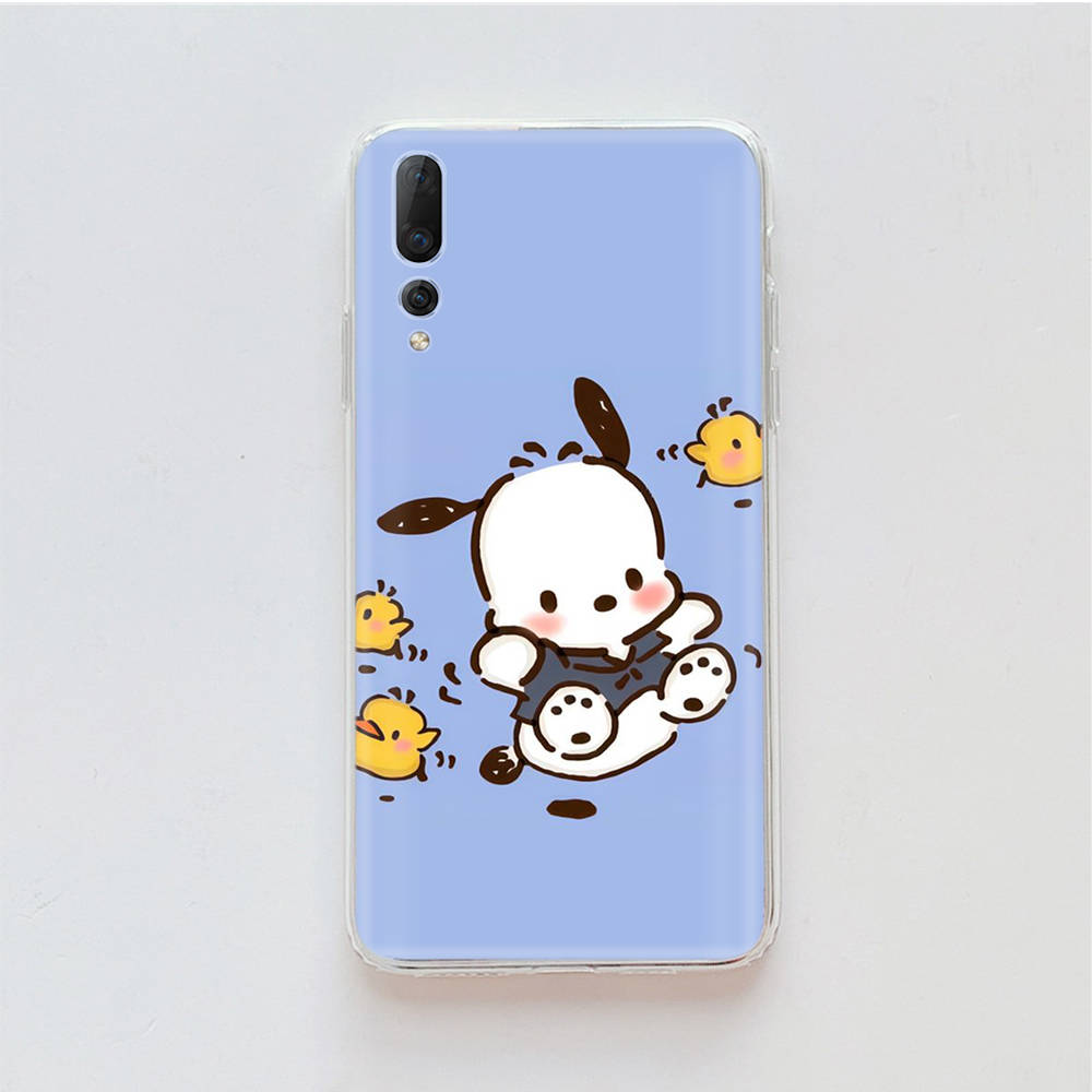 Transparent Case for Samsung A04 A14 A23 M33 M53 Realme 10 9 C35 C55 VIVO X80 Infinix Hot 30 Note 11 Tecno Spark 8P Pro L-18 Pochacco Dog