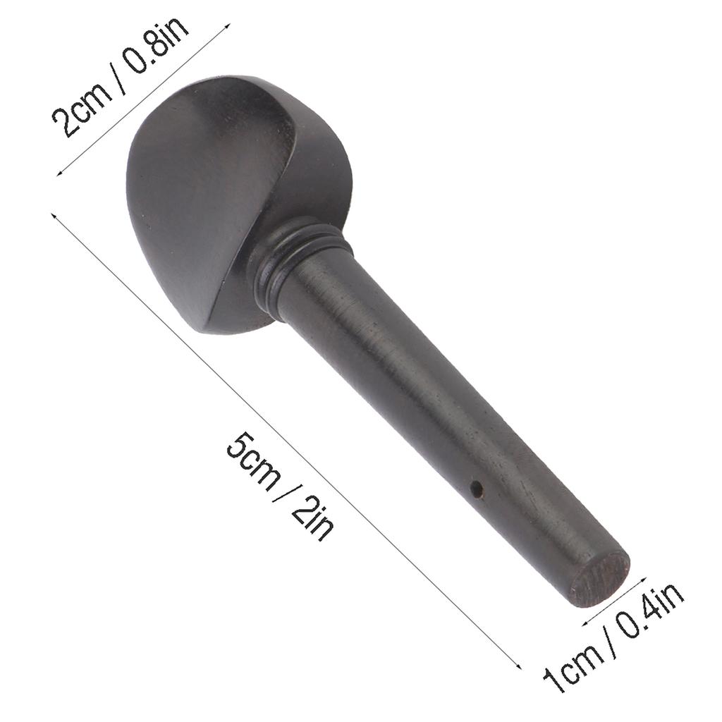 4 Pcs Quality Violin Strings Shaft Tuning Pegs Accessories Ebony Solid Wood(for 1 2 violin)