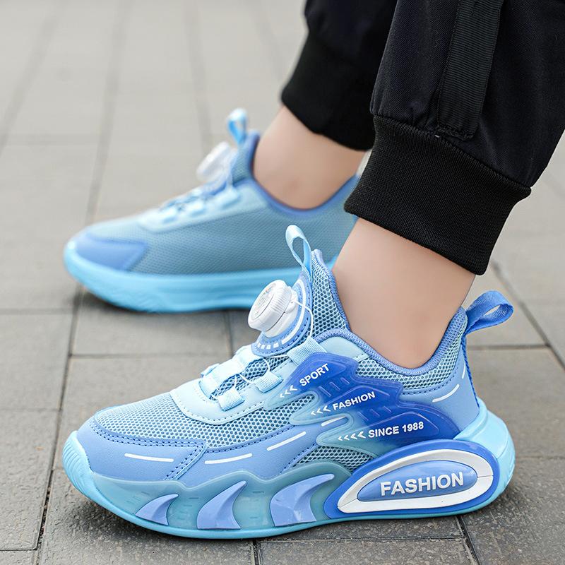 

Boys and girls double net dad shoes 2025 autumn new children s shoes running shoes soft sole baby lightweight basketball shoes tide 39 джинсовий синього кольору