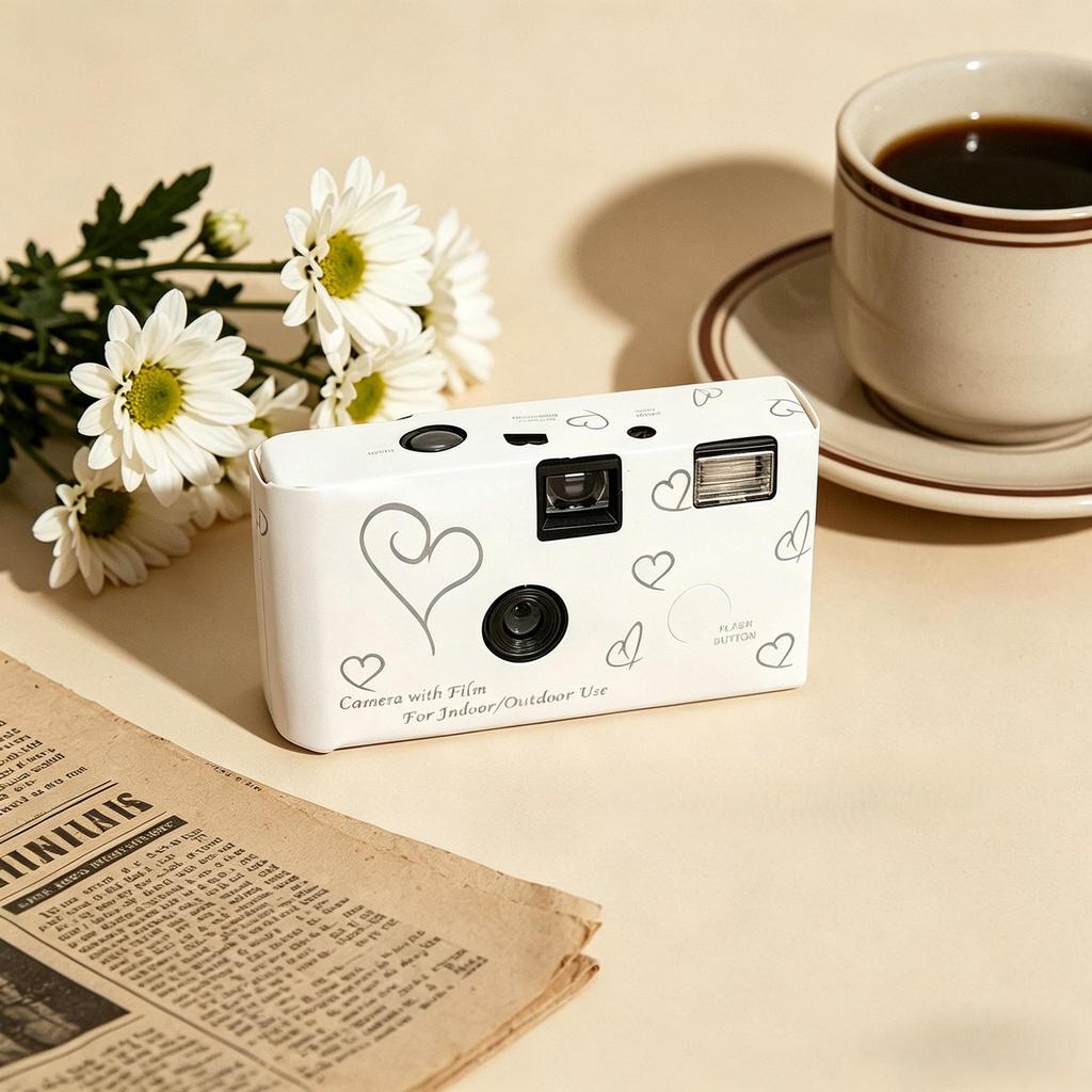 Retro Disposable 35mm Point-and-Shoot Film Camera with Film
