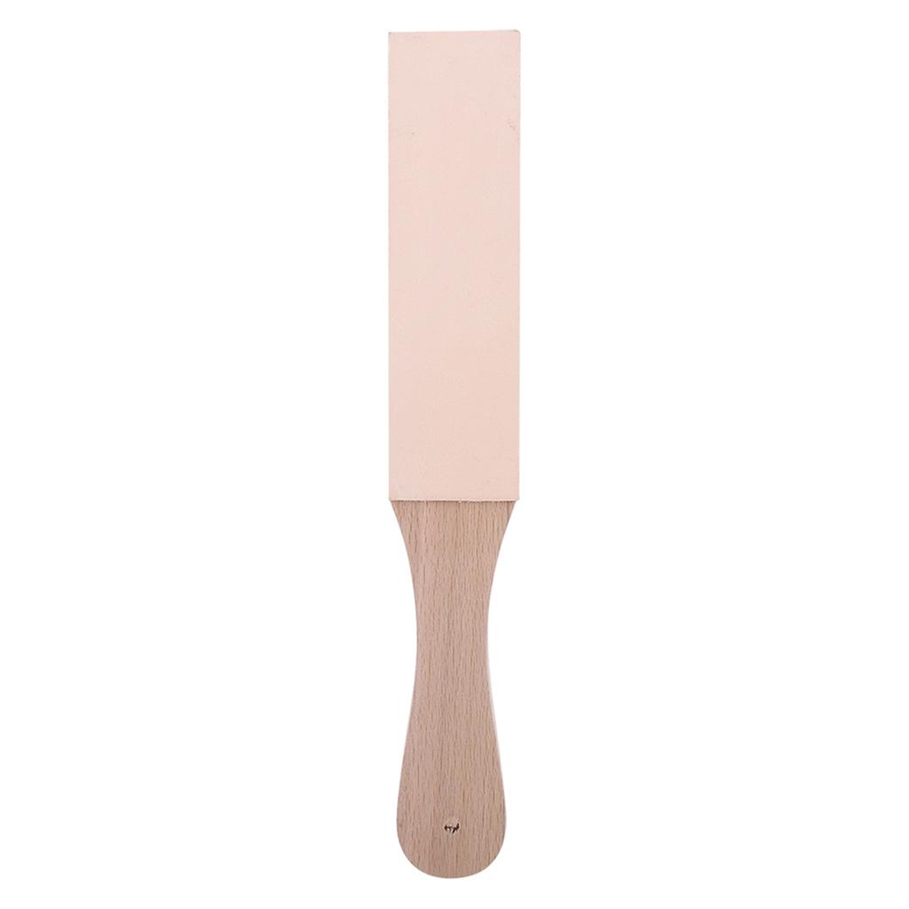 Leather Sharpener with Wood Handle,Multifunctional DIY Leather Craft Polish Sharpening Strop