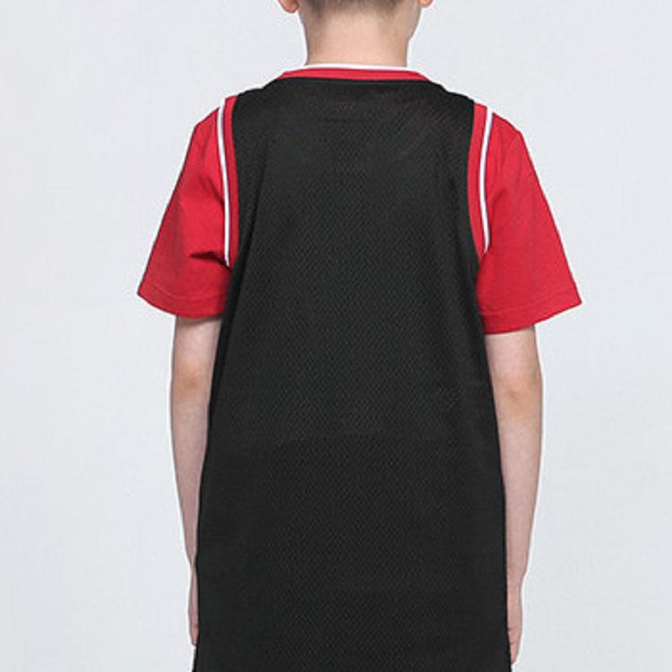 Jordan Atmungsaktives Mesh Sport Tank Top Basketballtrikot Kinder Tops Schwarz JD2122004GS-001