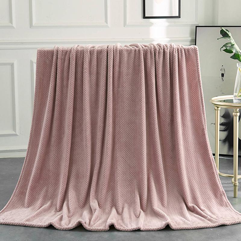 Double Layer Thick Solid Color Composite Blanket Edging Gift Blanket Flannel Blanket