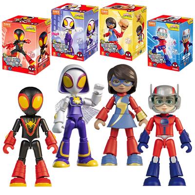 Non-Toxic 12Cm Marvel Spider Man Building Block Splicing Toys Iron Man Peter Parker Miles Gwen Ant-Man Action Figure
