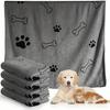 Microfiber Pet Printing Absorbent Towel Thickened Puppy Quick-drying Dog Claw Bath Towel, Pet Bath ProductsAbsorbent Medium Dogs