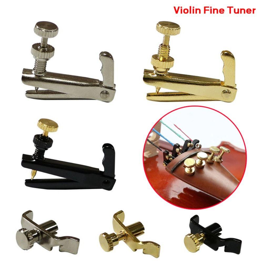 

4PCS/Set Stringed Instrument Accessories Fiddle String Adjuster Violin Spinner Tuning Screw 1/2 1/4-Black