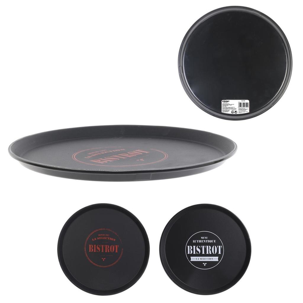 ANTI-SLIP SERVING TRAY Bistrot black