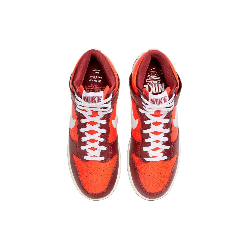Nike Dunk High Be True To Her School Women Sneakers Red Deep-Maroon Team-Orange FJ2263-600