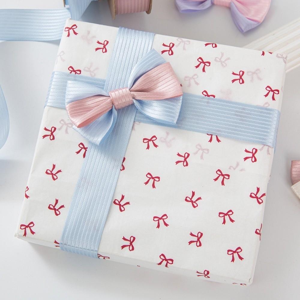 Stripe Pattern Satin Ribbons Solid Color DIY Ribbons New Fabric Ribbons Gift Wrapping