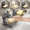 Wall Mounted Soap Box Suction Cup Soap Container Tray Soap Dish  Bathroom Kitchen Sink Organizer