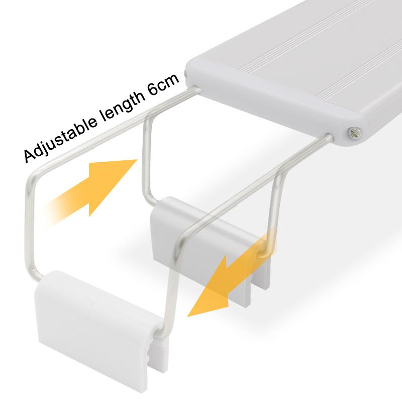 Super Jasná Lampa LED Světlo pro Akvárium pro Růst Vodních Rostlin Akvarijní Nádrž Rozšiřitelný Klip RGB Vodotěsná Lampa 220-240V 20~70CM
