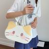 2025 New Cute Cartoon Hello Kitty Daily Hand Carry Out Bag Glossy Fashion Shoulder Bag Double Shoulder Large Capacity