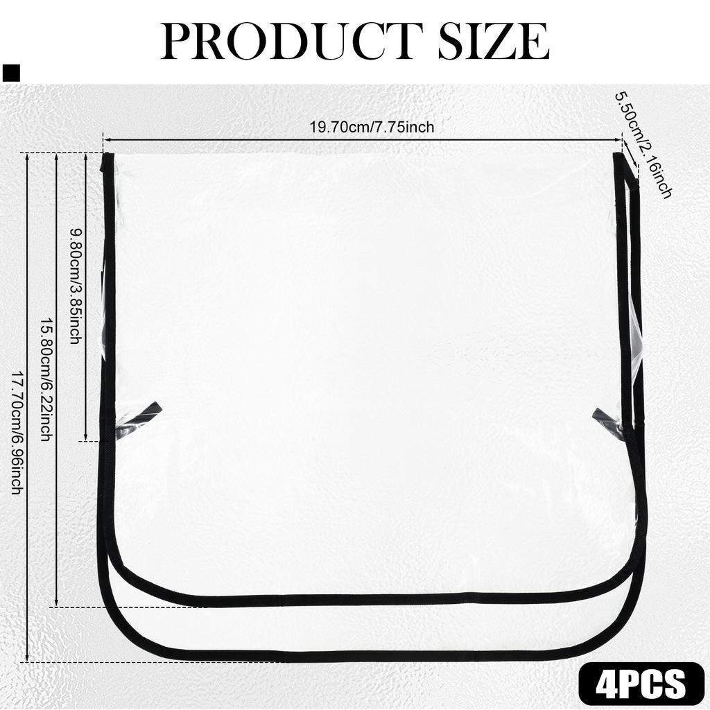 4Pcs Clear Salon Chair Cover Plastic Barber Beauty Salon Chair Protective Cover for Most Spa Hair Salon Office Chair Back Cover