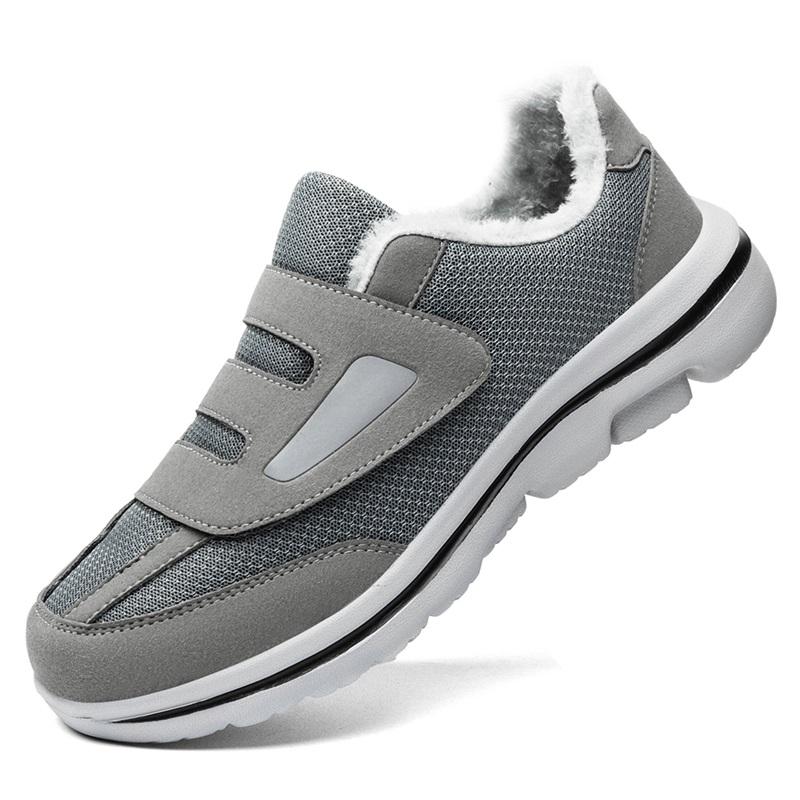 Chaussures d'hiver chaudes pour personnes âgées avec large boîte à orteils Chaussures diabétiques pour pieds larges Orthopédie Pieds gonflés Oignon Douleur au pied Soulagement