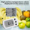 Digital Frigerator Thermometer Fridge And Freezer Thermometer With Large LCD Screen Stand For Room Kitchen