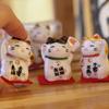 3pcs Lucky Cat Home Decor Ceramics Crafts Ornaments Desktop Decoration Creative Tabletop Adornment for Living Room Office