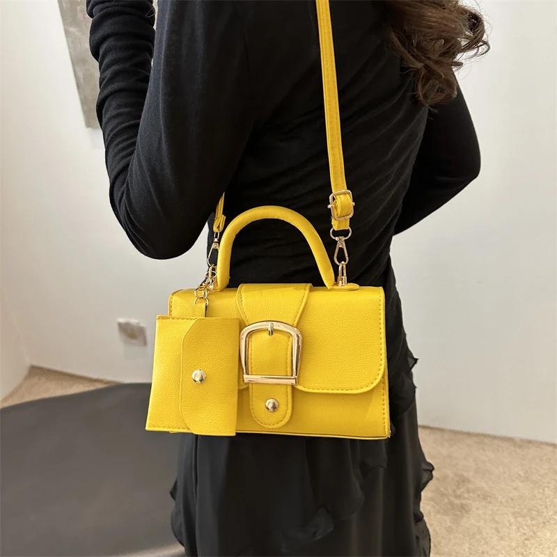 7 Color Pu Leather Ladies Brand Shoulder Bag With Coin Purse Crossbody Small Phone Bag Female Flap Messenger Bag Silver