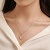 Fashionable Atmospheric Shiny Necklace Earrings Women's Rhinestone Earrings Pendant Full Diamond Crystal Necklace Earring Set