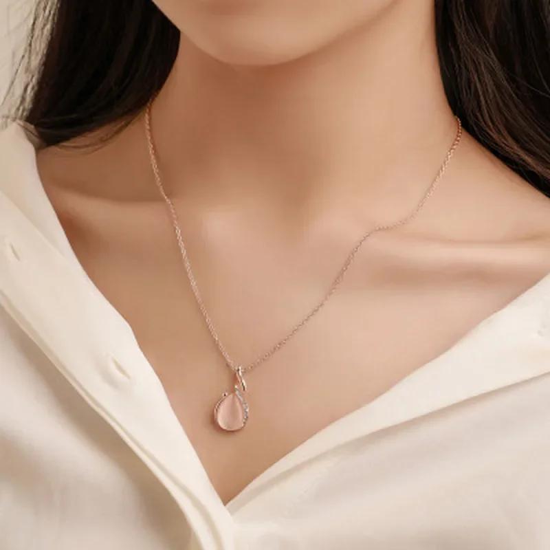 Fashionable Atmospheric Shiny Necklace Earrings Women's Rhinestone Earrings Pendant Full Diamond Crystal Necklace Earring Set
