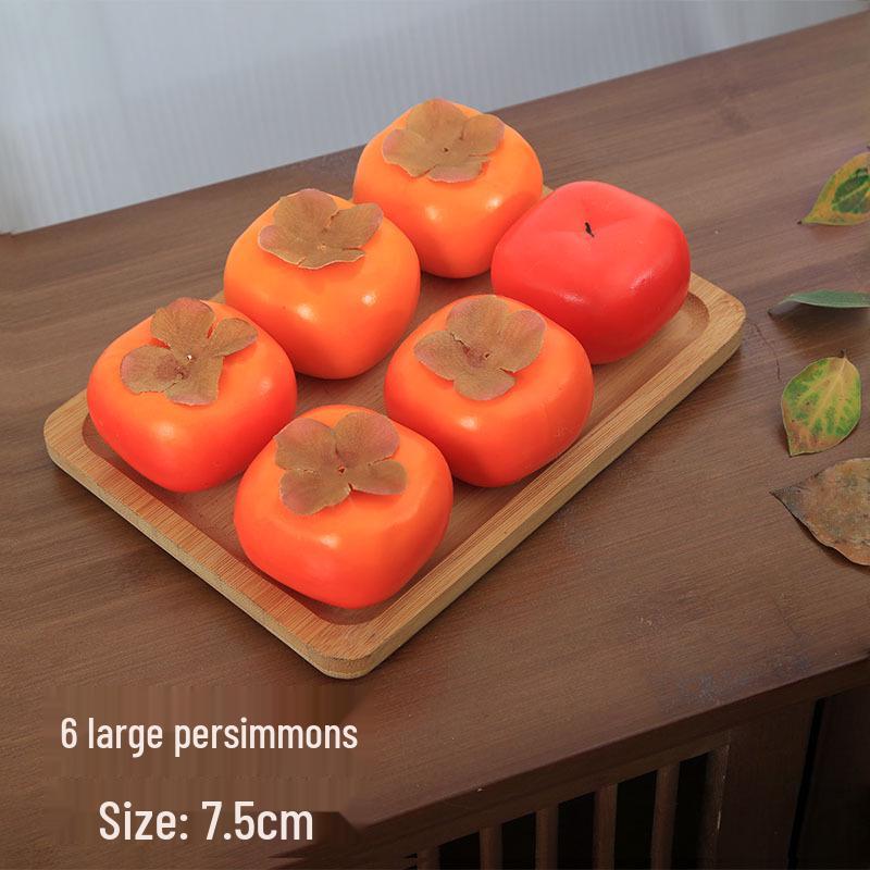 Persimmon Ruyi Ornament: Artificial Persimmon Tree Branches for Home or Hotel Decoration