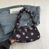 Floral Canvas Drawstring Hobo Bag with Bow