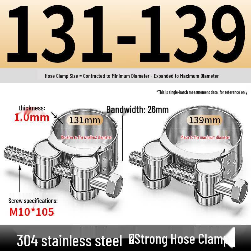 

Aokewen Stainless Steel Heavy-Duty Hose Clamp