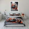 "Flaming Chopper Motorcycle Art" Bedding Duvet Cover Set Duvet Cover Pillowcases  (1*Duvet Cover 2*Pillowcases, Without Duvet Insert)