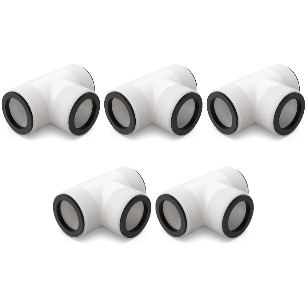 Pool Hose T Splitter with 3 L Rings Pool Hose Extender Controlling Flow Threaded Inlet Pump Adapter for 1.5 Inch Pool Pump Hose