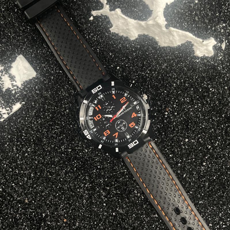 JYL Men's Watch Sports Stitched Silicone Student Strap
