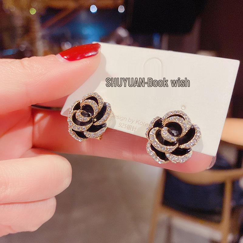 Elegant 2023 Camellia Stud Earrings - S925 Silver Floral Jewelry for Women