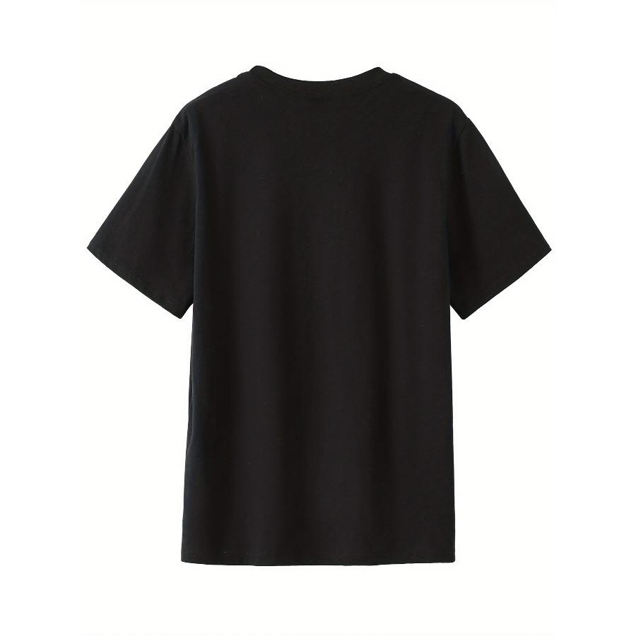 Cotton Summer Men's 100% Pure Cotton Casual Loose Plus Size Cross Creative Printed Sports Comfortable Round Neck Short Sleeved T-shirt