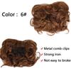 LUPU Synthetic Comb Clip In Curly Hairpiece Hair Extensions Chignon Hair Bun Ombre Blonde Elastic Hair Bands For Women