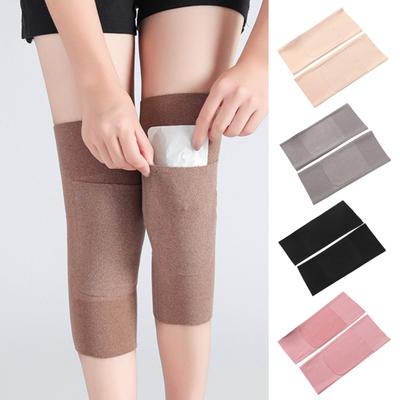 1 Pair Stretchy Knee Warmers Anti-Slip Thermal Knee Sleeves Knee Wraps with