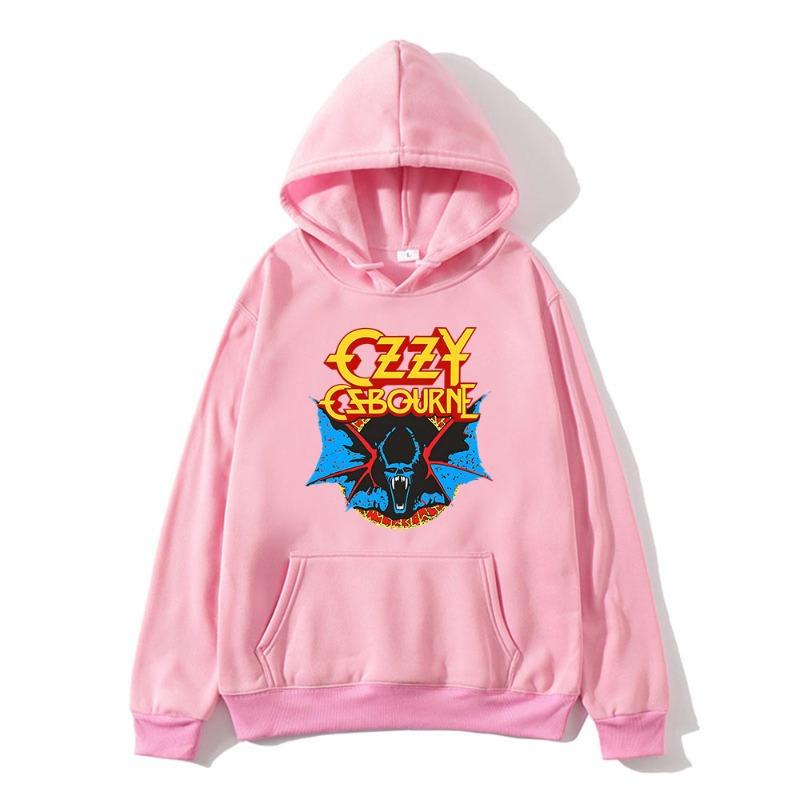 Ozzy Osbourne Hoodies Langärmlig Weich Vintage Retro Sweatshirts Herren Hoodies Mode Buchstabenaufdruck Grafik Sweatshirts Locker Lässig