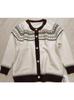 2025 Winter Merino Wool Fair Isle Knit Cardigan Sweater for Women