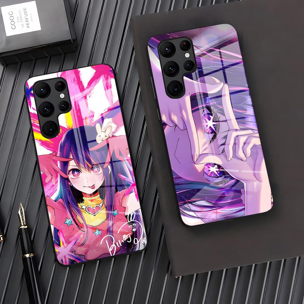 Anime Oshi No Ko Phone Case For Samsung S26 S25 Plus S20 S20 Plus S22 Ultra S23 FE S21 Plus S21 Ultra Glass Cover